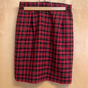 Talbots Vintage Plaid Wool Skirt